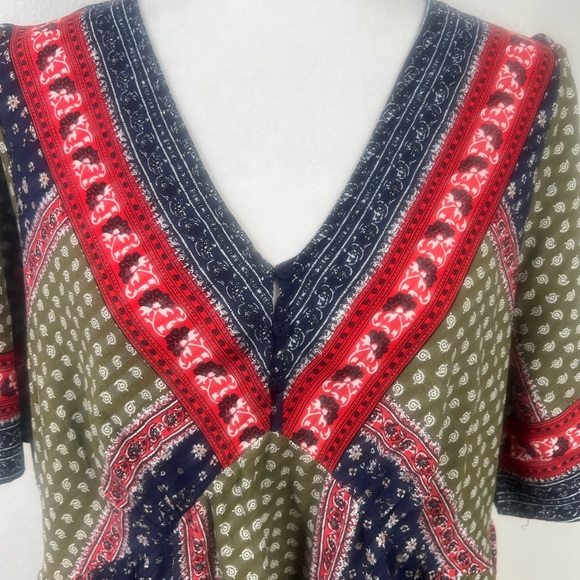 Weekend Suzanne Betro Blouse Womens 1X Boho Peasant Shirt Tunic Floral Print - Picture 10 of 10